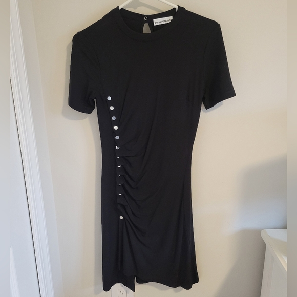 Paco Rabanne Side Buttoned Asymmetric Mini Dress - Picture 3 of 5